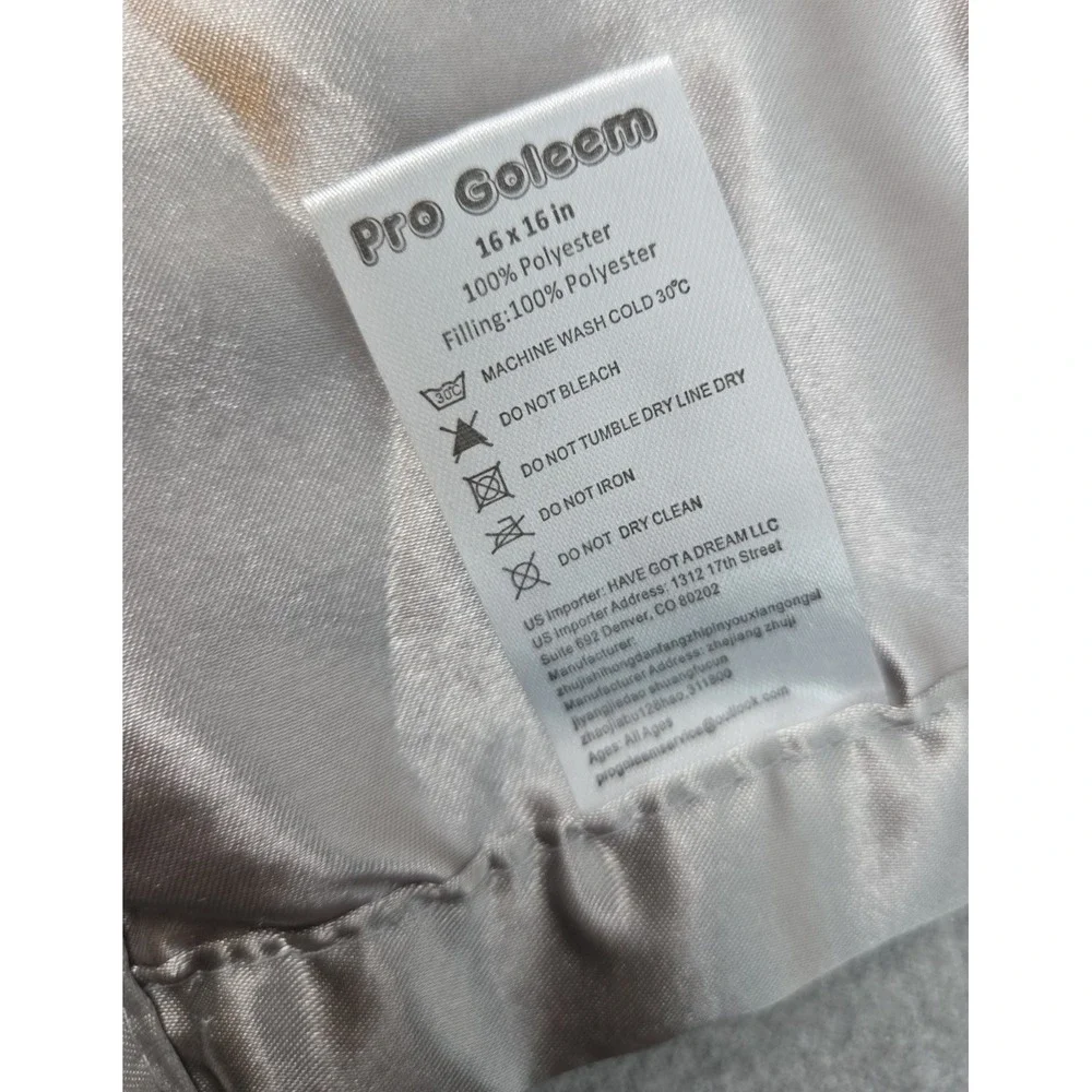 Pro Goleem Gray Elephant Lovey Security Blanket Dot Satin Back Trim Baby Toy